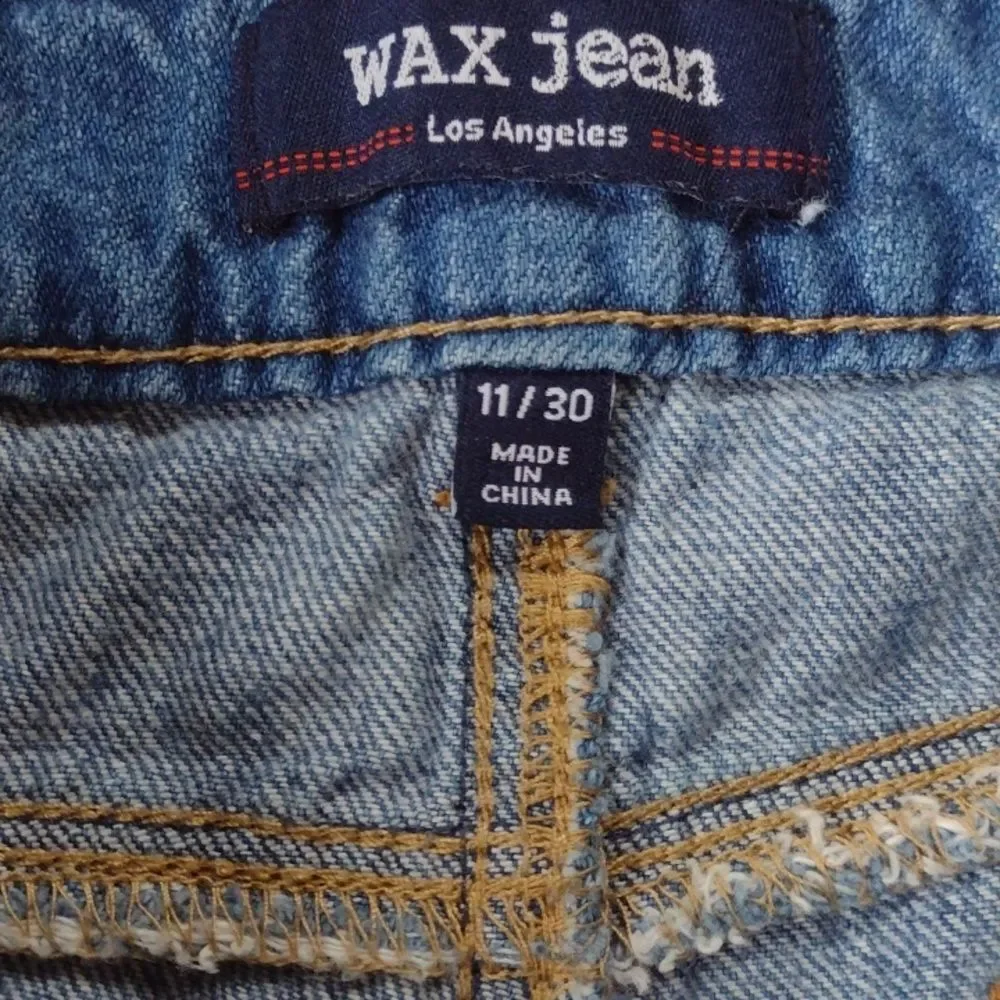 Wax Jean High Rise Distressed Rough Hem Mom Jeans Size 11/30